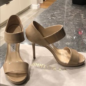 Jimmy Choo | Shoes | Jimmy Choo Alana Patent Nude Widestrap Sandal